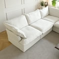 thumbnail image 2 of bokifol Canapé en L, Sofa Sectionnel Modulaire Nuage avec Ottomane de Rangement pour Salon, Blanc, 2 of 11