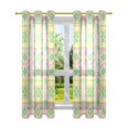 thumbnail image 7 of Yayeee Window Curtains Light Filtering 63"x42" Grommet Panel Pair Home Living Room Decor, Retro Beige Stars, 7 of 7