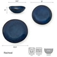 thumbnail image 3 of Pfaltzgraff Racheal 12 Piece Stoneware Dinnerware Set Blue, 3 of 4