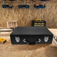 thumbnail image 4 of HLONK Iron Storage Box Metal Tool Box Portable Tool Box Organizer Metal Box Storage Trunk Chest Heavy Duty Tool Case, 4 of 8