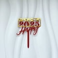 thumbnail image 1 of 5 Pcs 2025 Cake Topper Happy New Year Acrylic Cake Toppers Baby Shower Cake Birthday Party Cake Flag Decorations, 1 of 5