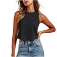 thumbnail image 3 of AnuYalue Womens Workout Cropped Tank Tops Racerback Sleeveless Crewneck Running Yoga Active Shirts, 3 of 8