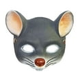 thumbnail image 1 of Máscara de media cara de ratón 3D para disfraz, cosplay, protector facial, máscara de animal de rata para carnaval Gris oscuro, 1 of 9