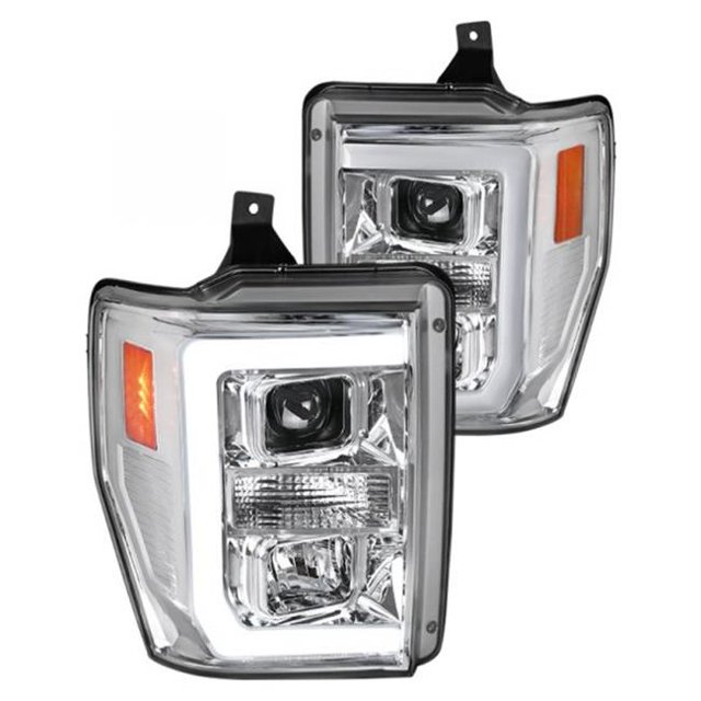Projecteurs LED DRL Chrome pour Ford F-250 2008-2010