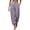 Purple, variant on Womens Tapered Dress Pants Summer Business Casual Button High Waisted Dressy Trousers Solid Color Slacks with Pockets