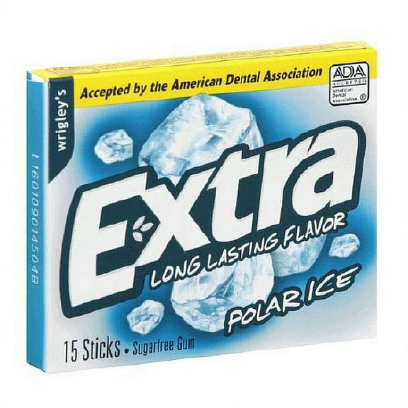 Extra Sugarfree Gum Polar Ice 15.0 ea Pack of 2