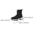 thumbnail image 2 of WORGEOUS 1 par de botas de nieve de felpa para mujer de invierno a la moda, botas de nieve altas medias cálidas, 2 of 7