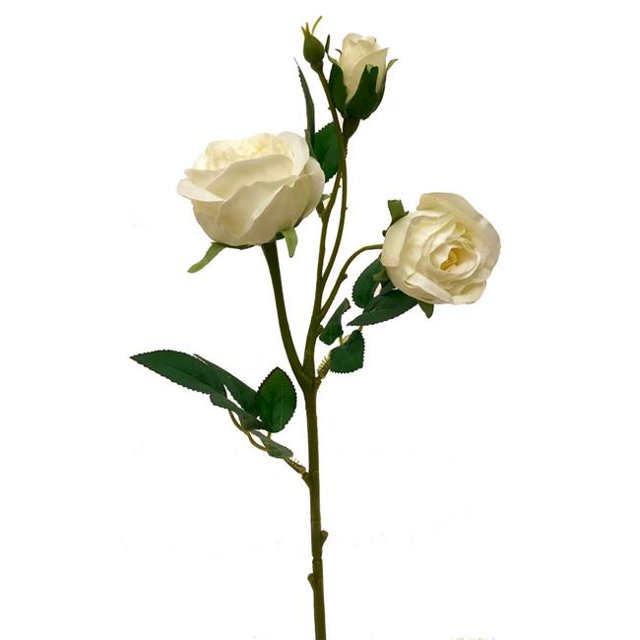 Creamy White English Garden Rose Artificial Flower