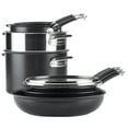 thumbnail image 3 of Anolon SmartStack 10 Pc HardAnodized Nesting Cookware Set, Black, 3 of 17