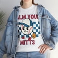 thumbnail image 4 of Retro Calm Your Mitts Baseball Shirt Women's Vintage Unisex Graphic Tee White Large, 4 of 5