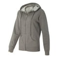 thumbnail image 2 of Independent Trading Co. Juniors’ Heavenly Fleece Full-Zip Hooded Sweatshirt SS650Z Gunmetal Heather M, 2 of 5