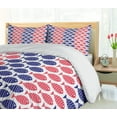 thumbnail image 5 of Ambesonne Fish Duvet Cover Set, Nautical Fish Theme Design, 2-Calking, Red and Navy Blue, 5 of 7