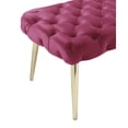 thumbnail image 4 of HomeRoots 490969 20.5 x 20.9 x 48.4 in. Fuchsia & Gold Upholstered Upholstery Bedroom Bench, 4 of 8