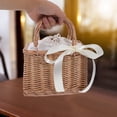 thumbnail image 2 of 1 Pce Sac Tissé en Rotin Simulation Petit Panier Décoratif Panier de Rangement Tissé, 2 of 9