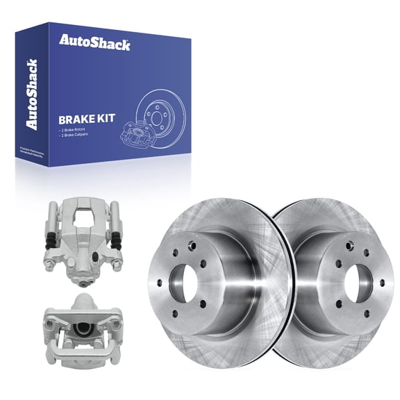 AutoShack Rear Vented Brake Rotors   Calipers 4-PC Brake Kit Replacement for 2019-2023 Nissan Maxima 12.13" (308 mm)