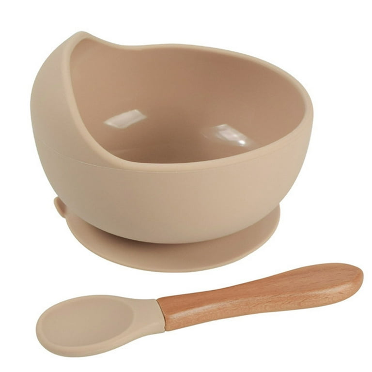 New Silicone Baby Feeding Bowl Tableware Waterproof Spoon Non-Slip Crockery  BPA Free Silicone Dishes for Baby Bowl Baby Plate