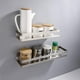 thumbnail image 5 of Rawiri Estante de pared para baño, 20-40 cm, moderno, negro mate, estante para ducha, cocina, baño, 40 cm, 5 of 5