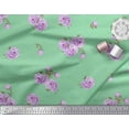 thumbnail image 2 of Soimoi Cotton Voile Fabric Leaves & Peony Floral Printed Fabric 1 Yard 42 Inch Wide, 2 of 3