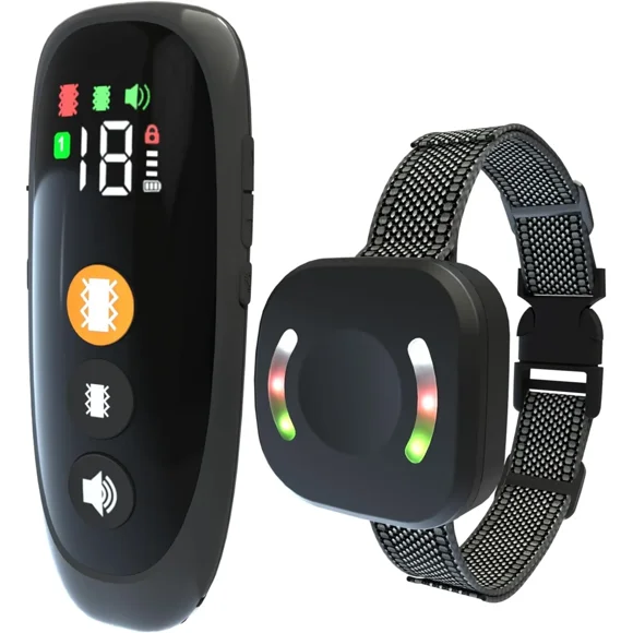 Dog Training Collar No Dog Noise Anti Barking Device with Remote Control Rechargeable Waterproof