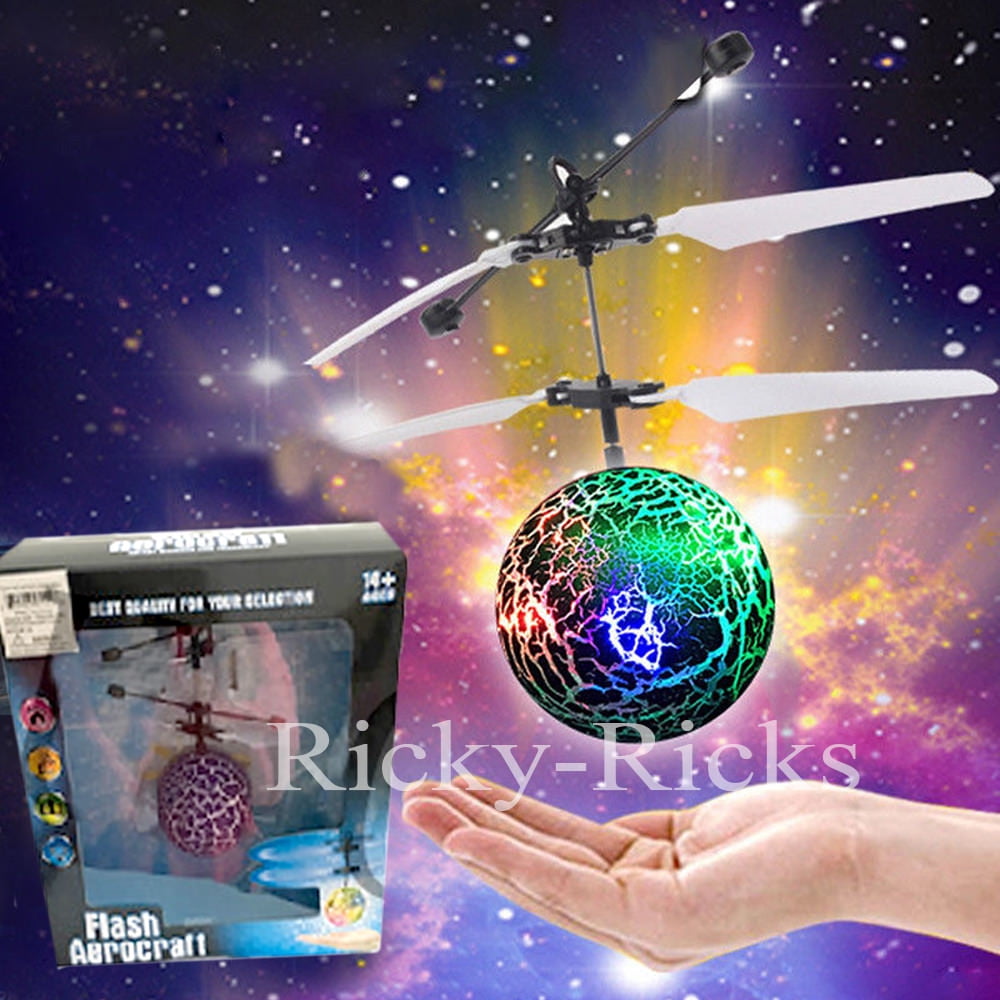 Electric Electronic RC Flying Ball Helicopter UFO aircraft Flashing LED Lights 