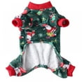 thumbnail image 5 of Pet Dog Christmas Pajamas Flannel Cold Weather Jumpsuit for Small And Medium Dogs - Green XL, 5 of 8