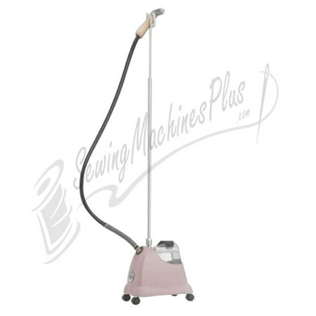 Jiffy PINK J-2000M Garment Clothes Fabric Upholstery Steamer J2000M 1300W Unbreakable 6" Metal Head, Solid Wood Handle, 5.5' Hose