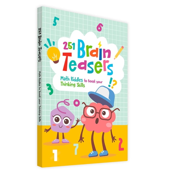 251 Brain Teasers: Math Riddles to Boost Your Thinking Skills: Number Puzzles, Picture Puzzles, Logic Puzzles and More A, (Paperback)