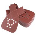 thumbnail image 1 of Unique Bargains 40 Packs 120 Grits 12 Holes Hook & Loop Sandpapers Triangular Sanding Pads Sheets with Extra Tips, 1 of 6