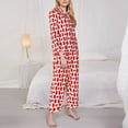 thumbnail image 3 of Saiise Canada Print Women Soft Pajama Sets,Long Sleeve Sleepwear Button Up 2-Piece Pjs Lounge Sets-Medium, 3 of 7
