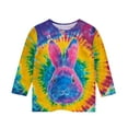 thumbnail image 5 of Happy Easter T Shirt Toddler Boys Girls Funny Rabbit Graphic Printed Tee Cute Easter Casual 3/4 Sleeve Gift Tops Multicolor 7-8 Years, 5 of 5