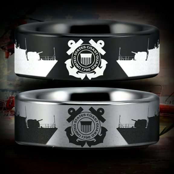 US Coast Guard Tungsten Carbide Ring