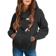 thumbnail image 3 of dazeni Girls Sweatshirt Hooded Oversized Fleece Long Sleeve Pullover Sweatshirts Cute Graphic Casual Comfy Hoodie with Pockets Size 4-14 Years, 3 of 6