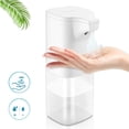 thumbnail image 1 of Dispensador automático de jabón de 350 ml, botellas de rociador de alcohol por inducción infrarroja, resistente al agua IPX3, apto para cocina, baño, familia, hospital, baño, color blanco Ormromra 2034567, 1 of 8