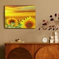 thumbnail image 4 of Fenyluxe Sunflowers Canvas Wall Art Decor for Home Living Room Bedroom Kitchen Ready To Hang - Ideal Gift for Wedding Anniversary Holiday 16x12in, 4 of 6