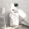 thumbnail image 1 of Cajonera − Nápoles. Cajonera Multiusos, Mueble Con Cajones, Credenza Cómoda Para Ropa, 4 Cajones (Blanco texturizado), 1 of 9
