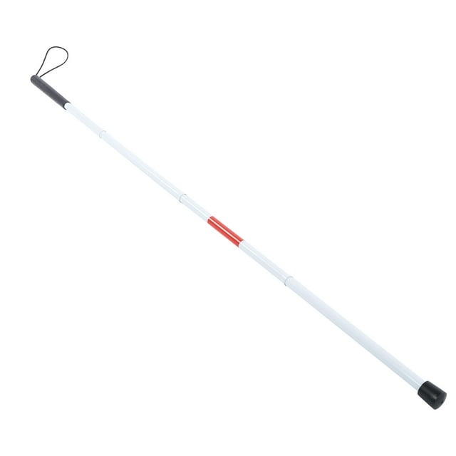 Canne de Mobilité Pliable, Canne de Store Pliante Réfléchissante Rouge et Blanche, Bâton de Marche Portable Anti-Choc, Canne de Store, Bâton de Marche pour l'Extérieur