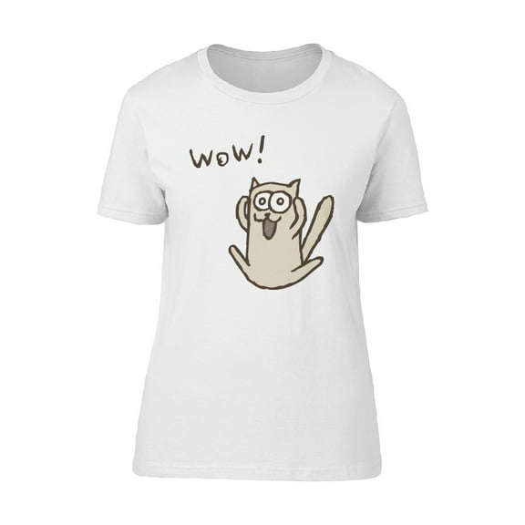 Surprised Gray Cat T-Shirt Men -Image by Shutterstock, Male x-Large