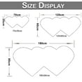thumbnail image 2 of DYstyle Washable Double-Heart Shape Plush Shag Area Rug, 2 of 2