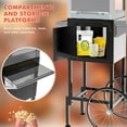 thumbnail image 5 of QEEKA 20Oz Commercial Popcorn Machine with Cart - 1440W Vintage Style Popper,Tempered Glass & Warming Deck,on Wheels for Home Theater, Parties and Events,Black, 5 of 10