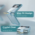 thumbnail image 5 of Designed for Samsung Galaxy Z Flip 4 Case Clear with Ring, Anti-Fall Shockproof Protective Phone Cover Case Compatible with Galaxy Z Flip 4 Case 5 G 2022 (Clear Blue), 5 of 13