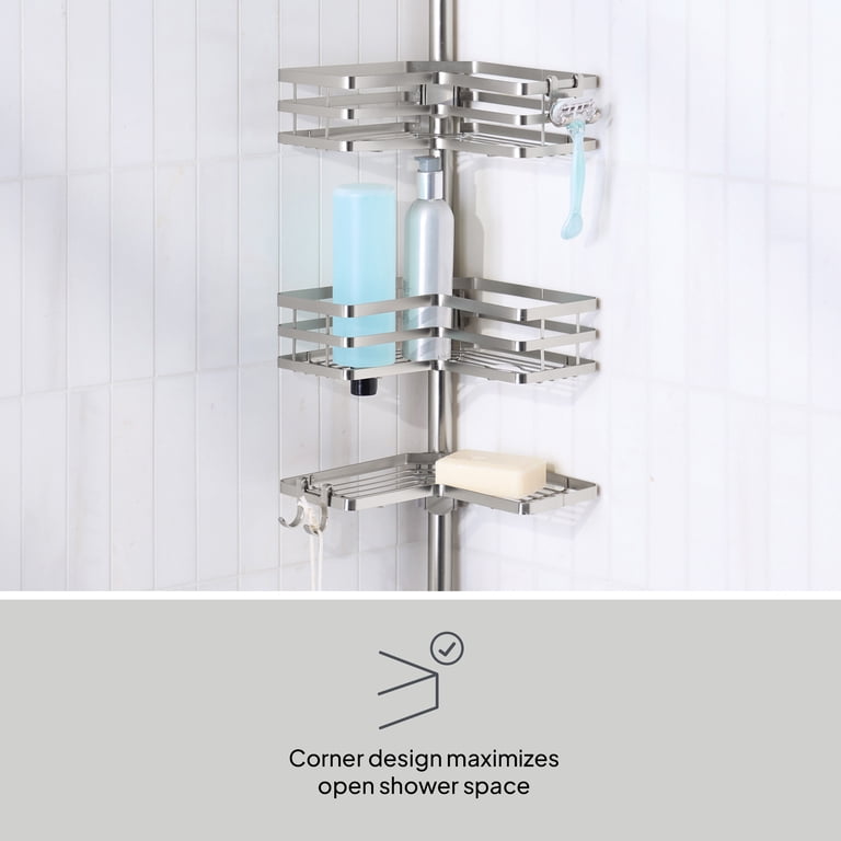 Better Homes & Gardens 4-Tier Rust Resistant Tension Pole Shower Caddy photo 4