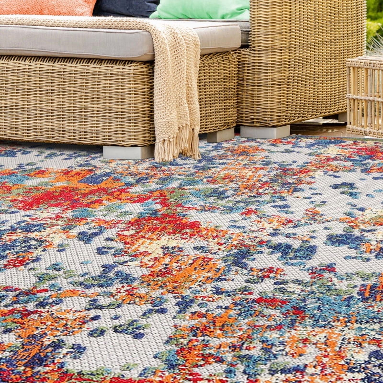 Superior Kalina Abstract Indoor/Outdoor Area Rug, 10' x 14', Cream