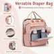 thumbnail image 3 of Bolsa de pañales JOYCE con cambiador, mochila grande, rosa, 3 of 9