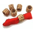thumbnail image 4 of leyfeng Hebilla de servilleta tejida de jacinto de agua Natural, anillos de servilleta de granja, soporte de hebillas de servilleta de hierba trenzada hecha a mano, 4 of 7