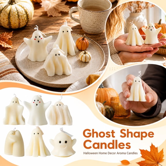 Halloween Scented Candle for Home Decor, Fall Seasonal Aromatherapy Candle for Indoor Living Room, Bedroom, and Party Tabletop Holiday Decorations, 1Pack A