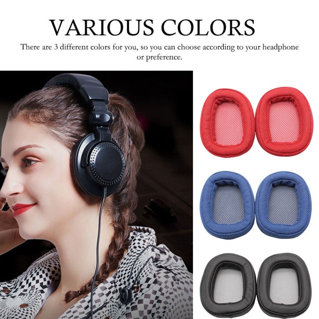 VONKY Coussin d'Oreille Doux pour Casque Écouteurs Coussinets Respirants en Maille Protection Auditive Remplacement pour Logitech G433 Rouge