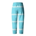 thumbnail image 3 of Pantalones de Mujer Traje Verano Cómodo de Moda Impreso Pantalones Recortados, Pantalones Elásticos Casuales, 3 of 5