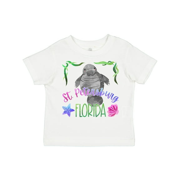 Inktastic St. Petersburg Florida Cute Swimming Manatee Boys or Girls Toddler T-Shirt