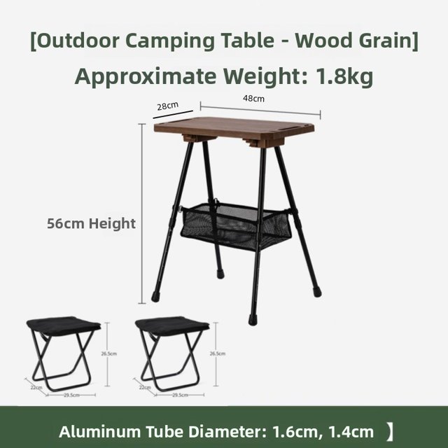Juego de mesa y sillas tácticas portátiles de plástico ro para acampar al aire libre, picnic, juego de mesa de comedor pl...