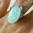 thumbnail image 3 of Xinyolin Women's Vintage Big Artificial Opal Engagement Rings - Anniversary Jewelry Gifts, 3 of 4